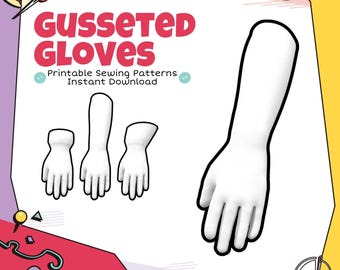 Customizable Gusseted Glove Cosplay Sewing Pattern (Digital Download)