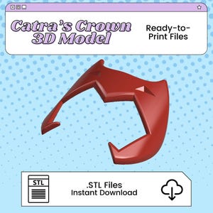 3D-afdrukbestand Catra Crown/zendspoel geïnspireerd door She-Ra | STL voor cosplay