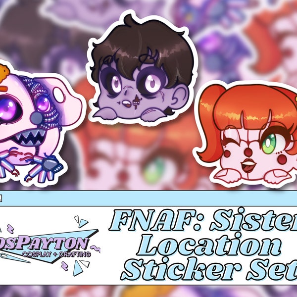 Michael Afton, Circus Baby, and Ennard Waterproof Peek Stickers | Five Nights at Freddy's: Sister Location