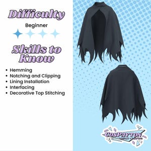 Knight Cloak Cosplay Sewing Pattern (Digital Download)