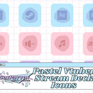 Pastel Stream Deck Icons | Twitch Streamer and Vtuber Specific Icons for Elgato Stream Deck