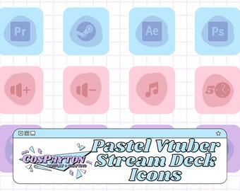 Pastel Stream Deck Icons | Twitch Streamer and Vtuber Specific Icons for Elgato Stream Deck