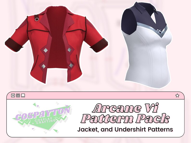 Vi Jacket And Shirt Pattern Bundle From Arcane Tv Show Etsy Hong Kong