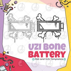 Plantilla de cosplay de batería Uzi Bone (descarga digital)