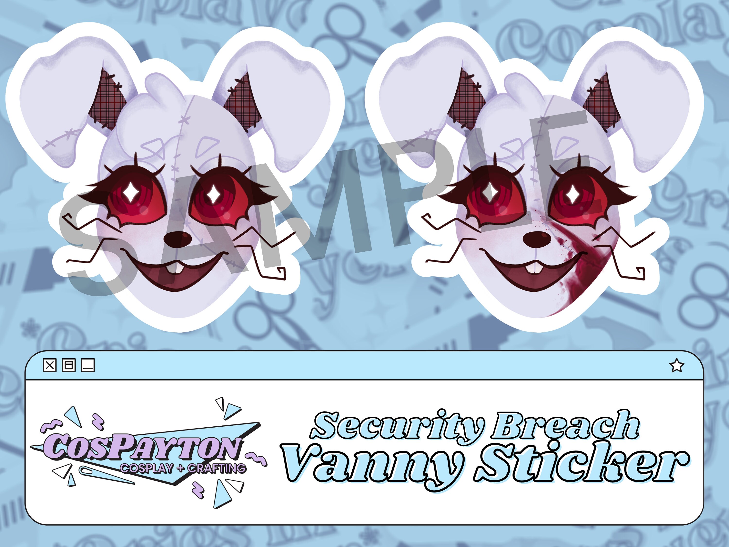 Glitched Vanny Sticker for Sale by BeeSweetPlease