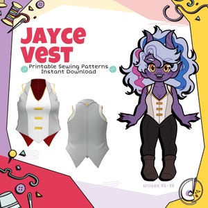 Patrón de costura para cosplay del chaleco de Jayce (descarga digital)