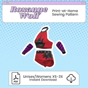 Paquete de patrones de costura para cosplay de Roxanne Wolf (descarga digital)