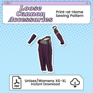 Jinx/Loose Cannon Accessories PDF Cosplay Pattern | Arcane Inspired Printable Costume Pattern