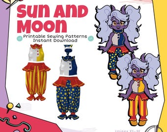 Sun and Moon Costume Cosplay Sewing Pattern (Digital Download)