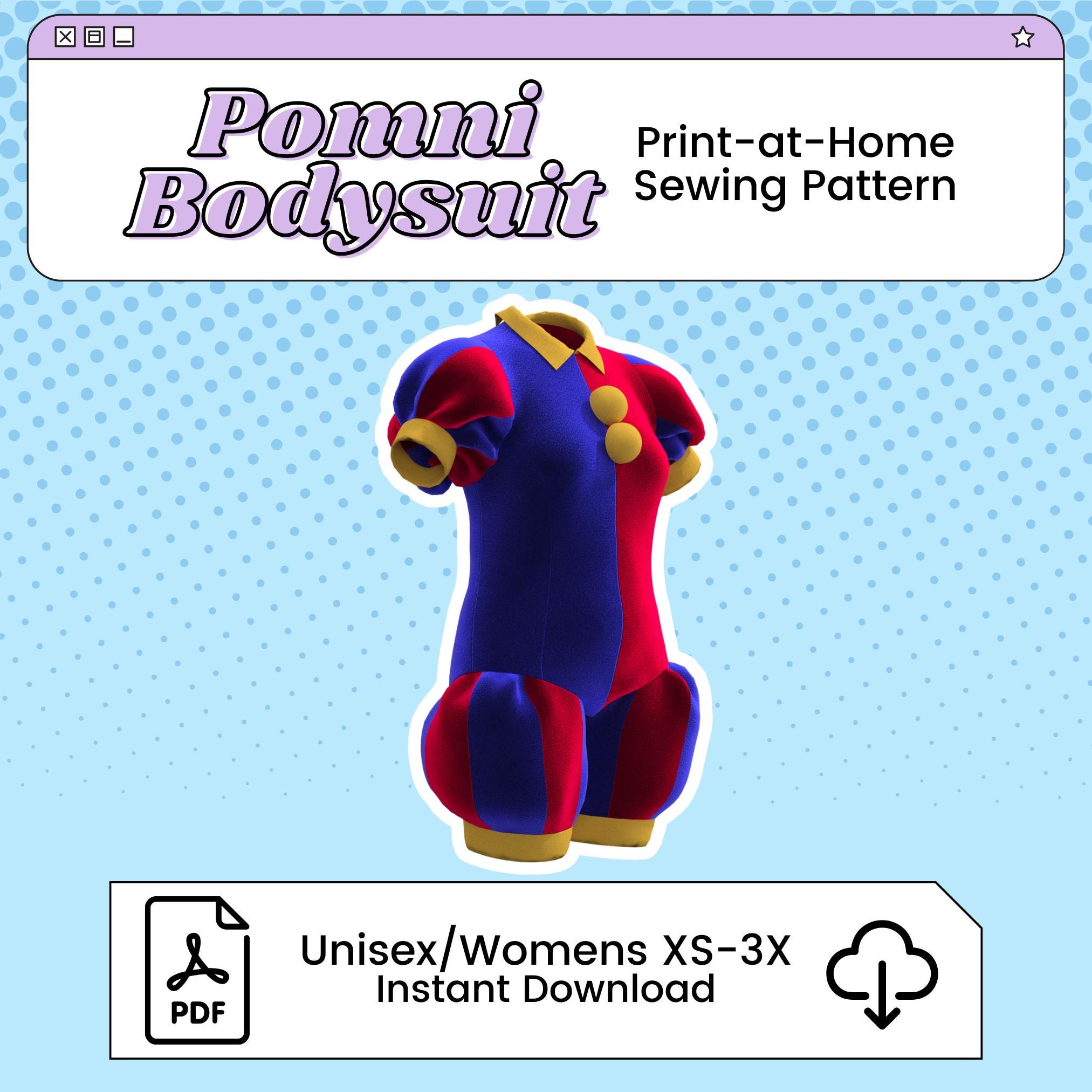 Patrón PDF para disfraz de payaso Pomni / Patrón imprimible inspirado en el increíble circo digital