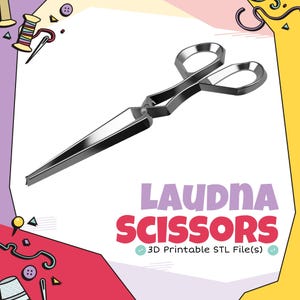 Tijeras de Laudna para cosplay (impresión 3D en formato STL, descarga digital)