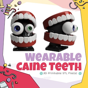 Bärbar Caine-tänder Cosplay 3D-utskrift STL (digital nedladdning)