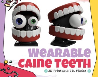 Wearable Caine Teeth Cosplay 3D Print STL (Digital Download)