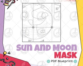 Sun and Moon Daycare Mask Cosplay Blueprint (Digital Download)