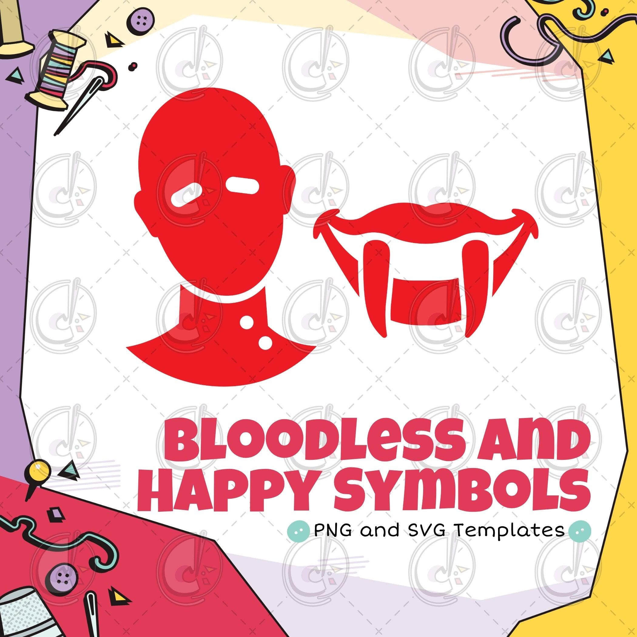 Vampire Bloodless and Happy Symbols Cosplay Template (digital Download ...