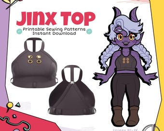 Jinx Halter Top Cosplay Sewing Pattern (Digital Download)