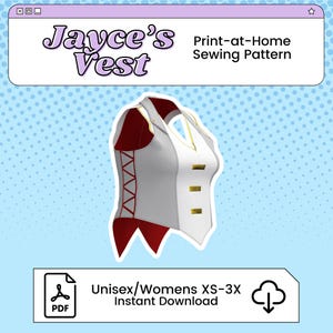 Jayce Vest PDF Cosplay Pattern | Arcane Inspired Printable Costume Pattern
