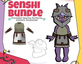 Senshi Costume and Helmet Cosplay Sewing Pattern Bundle (Digital Download)