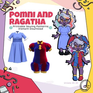 Pomni and Ragatha Cosplay Sewing Pattern Bundle (Digital Download)