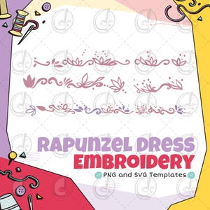 Modèle cosplay avec appliqué de robe de princesse Raiponce (téléchargement numérique)