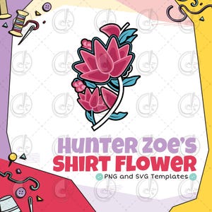 Hunter Zoe Shirt Flower Cosplay Template (Digital Download)