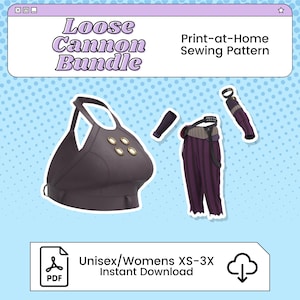 Jinx/Loose Cannon Bundle PDF Cosplay Pattern | Arcane Inspired Printable Costume Pattern