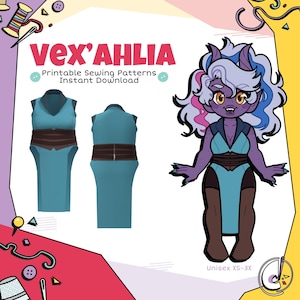 Vex'ahlia Dress and Corset Cosplay Sewing Pattern (Digital Download)