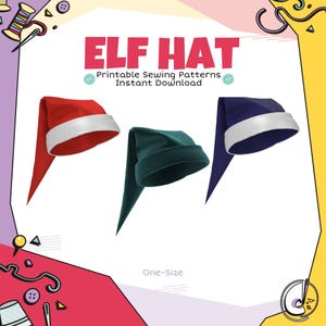 Patrón de costura GRATIS para gorro/gorro de dormir de elfo (descarga digital)