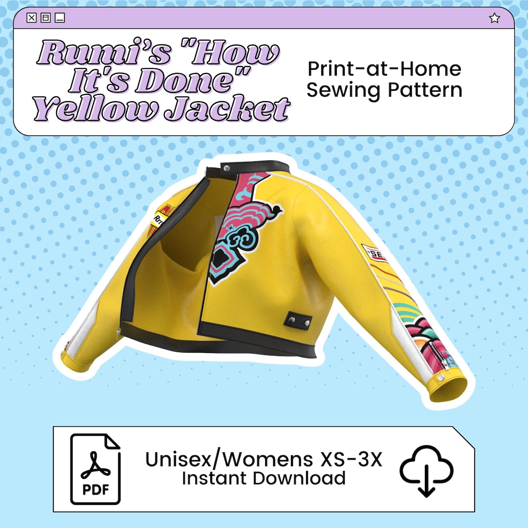 Rumi様 オーダーページ Demon Hunter Rumi Jacket Cosplay Sewing Pattern (digital Download