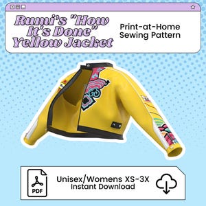 ルミの「How It&#39;s Done」イエロージャケットコスプレパターン PDF | Kポップデーモンハンター風プリントコスチュームパターン