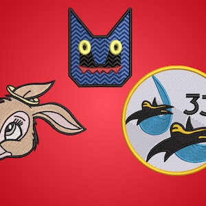Michael Mell Bunny/Plane/Blue Cat Hoodie Patches | Be More Chill Inspired Broadway Cosplay Embroidered Patches