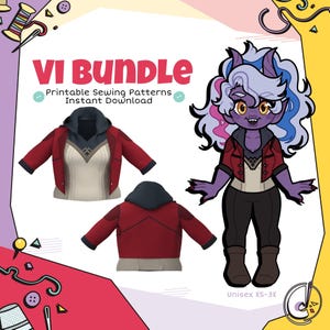 Zestaw wykrojów do szycia kurtki i koszulek cosplay (do pobrania w wersji cyfrowej)