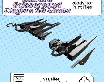 Edward Scissorhands Wearable Fingers 3D Print File Inspired by Edward Scissorhands | STL for Cosplay