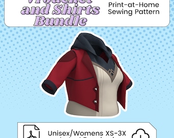 Patrón de cosplay en PDF de chaqueta, sudadera y camiseta Vi Bundle / Patrón de disfraz imprimible de inspiración arcana