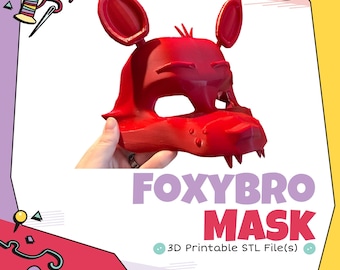 ファズベア・フォクシーブロマスク コスプレ 3Dプリント STL（デジタルダウンロード）