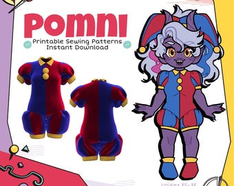 Pomni Clown Costume Cosplay Sewing Pattern (Digital Download)