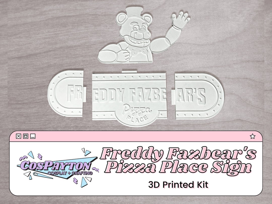 Freddy Fazbear's Pizza Place Sign 3D Printed Kit for Etsy