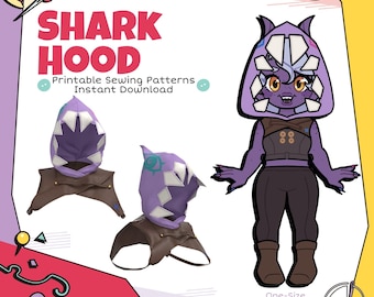 Jinx Shark Hood Cosplay Sewing Pattern (Digital Download)