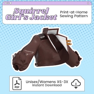 Squirrel Girl's Jacket PDF Cosplay Pattern | Marvel Rivals Inspired Printable Costume Pattern