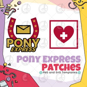 Plantilla de parches para cosplay de Pony Express (descarga digital)