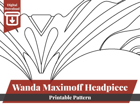 Wanda Maximoff Scarlet Witch Crown Headpiece Pattern Etsy scarlet-witch-wandavision-headpiece-template-free-printable-and