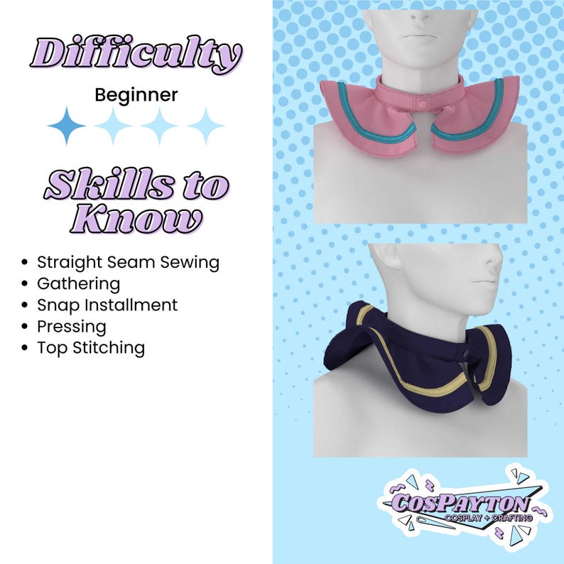 Jester Ruffle Collar Cosplay Sewing Pattern (digital Download) - Etsy