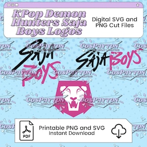 Saja Boys Logos Cosplay Template Inspired by KPop Demon Hunters | PNG SVG Available