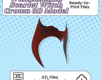 Scarlet Witch Crown 3D Print File Inspired by Wandavision | STL for Cosplay