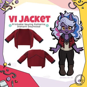 Wzór do szycia kurtki cosplay Vi (pobranie cyfrowe)