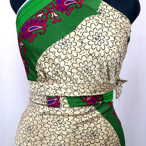 Indian Vintage Poly Silk Long Skirt Women Wrap Bohemian Skirt Gypsy Hippie Boho Double Layer Recycled Wrap Skirt