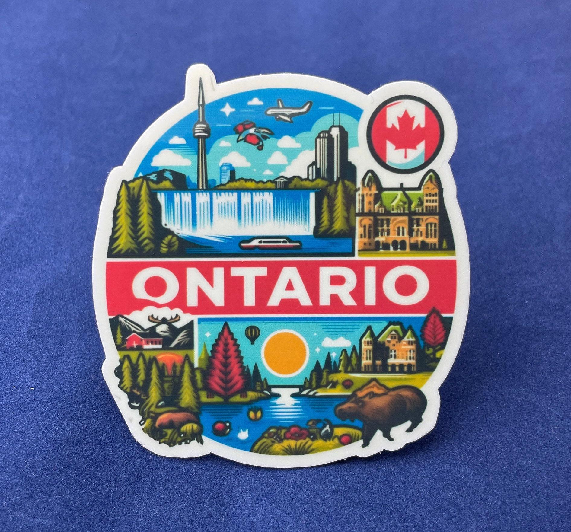 Ontario, Canada, Stickers, Weatherproof Sticker, Travel Journal ...