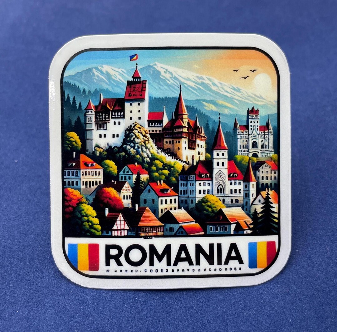 Romania, Stickers, Weatherproof Sticker, Travel Journal, Suitcase ...