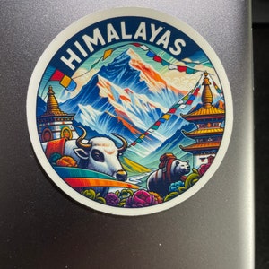 Himalayas, Stickers, Weatherproof Sticker, Travel Journal, Suitcase ...