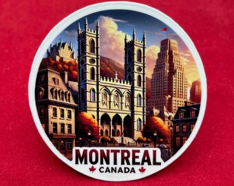 Montreal Canada Travel Sticker, Weatherproof Die Cut Vinyl